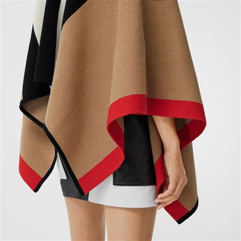 burberry striped wool cashmere cape.